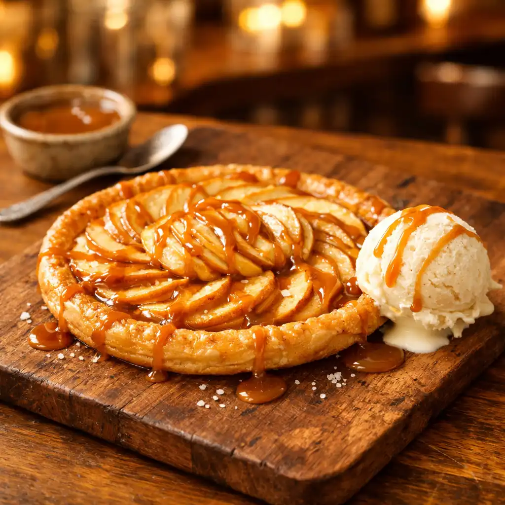 Tarte fine aux pommes et caramel au beurre salé