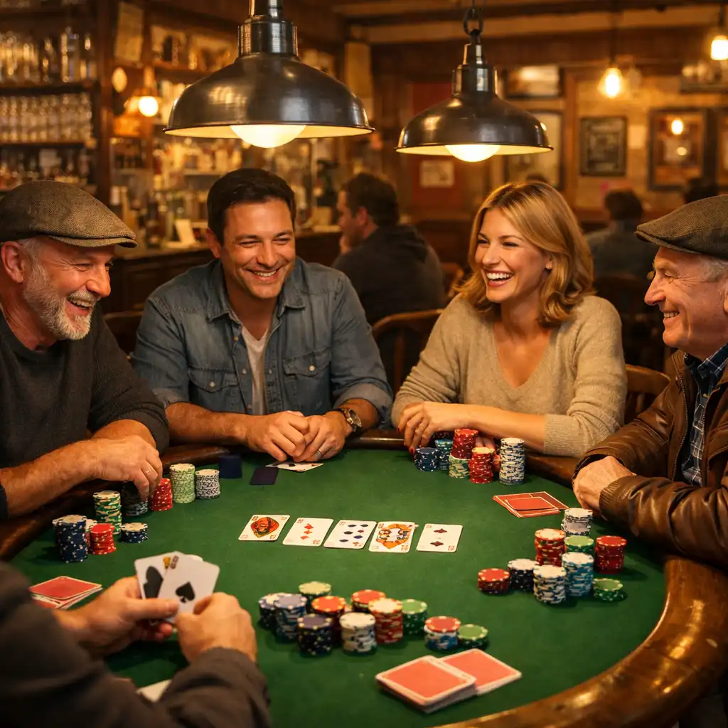 Ambiance conviviale d'une soirée poker au Bistro Laurier